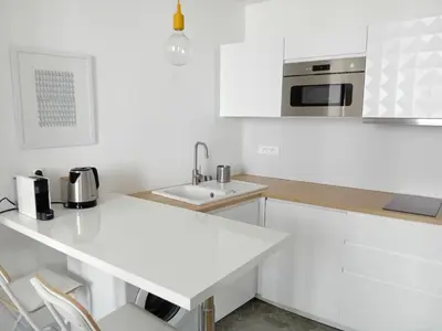 Cuisine ou kitchenette dans l'établissement Escale 1 - Part Dieu