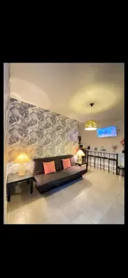 Coin salon dans l'établissement Belle appartement chaleureux à 2 mn à pied du tramway.
