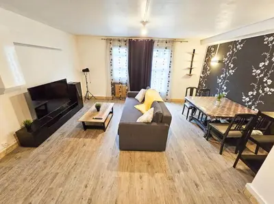 Coin salon dans l'établissement Le Bergson 3 chambres Stationnement gratuit