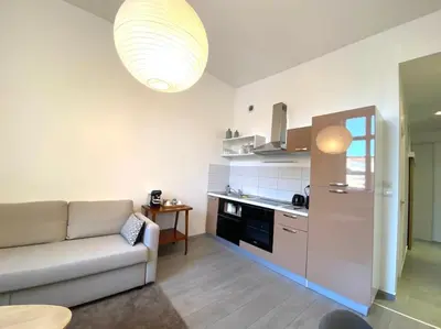 Cuisine ou kitchenette dans l'établissement T2 Cocooning au coeur de Vienne