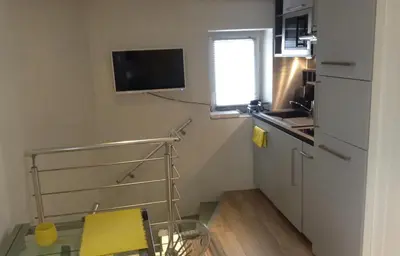 Cuisine ou kitchenette dans l'établissement Studio climatisé indépendant plein cœur de Lyon