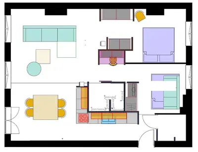 Plan de l'établissement LYON4 cocooning centre Croix Rousse 86m2-4P