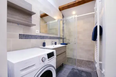 Salle de bains dans l'établissement Very cosy and quiet one bedroom flat in Part Dieu