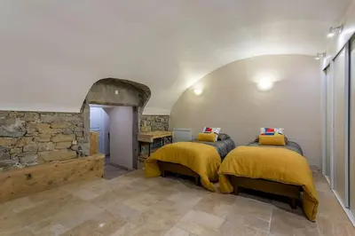 Un ou plusieurs lits dans un hébergement de l'établissement le loft du vieux lyon