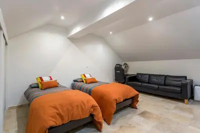 Coin salon dans l'établissement le loft du vieux lyon