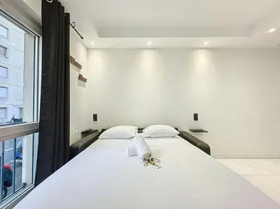 Un ou plusieurs lits dans un hébergement de l'établissement Cosy Appartement, Part Dieu André Philipe