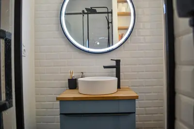 Salle de bains dans l'établissement Résidence Caladoise - Rue Centrale