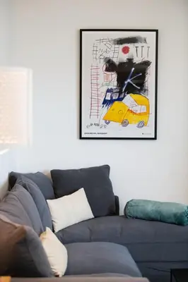 Coin salon dans l'établissement Le Cosmo - Premium apartment w/ terrace- Part Dieu