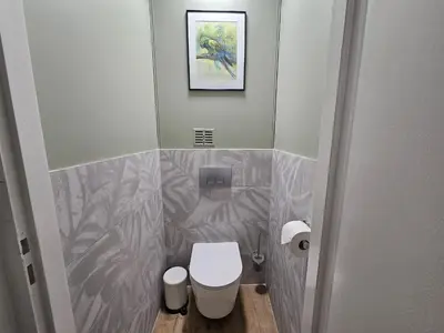Salle de bains dans l'établissement Suite romantique tropicale