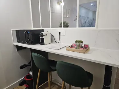 Cuisine ou kitchenette dans l'établissement Suite romantique tropicale