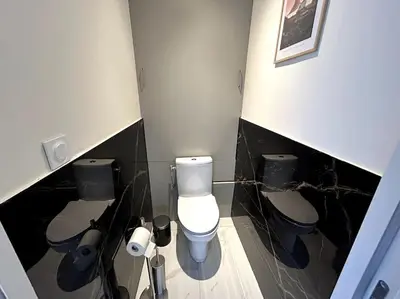 Salle de bains dans l'établissement Appartement lumineux en centre-ville / Proche Gare