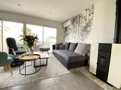 Coin salon dans l'établissement Villa 6 chambres avec piscine et vue exceptionnelle