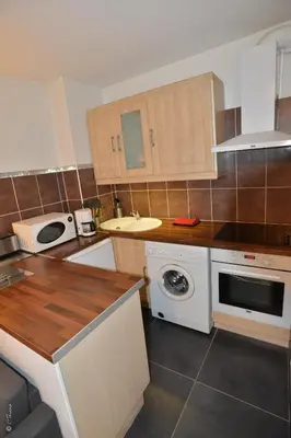 Cuisine ou kitchenette dans l'établissement Studio Part Dieu Bellecombe