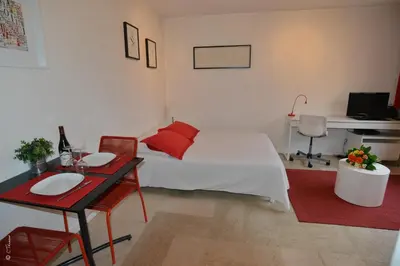 Télévision ou salle de divertissement dans l'établissement Studio Part Dieu Bellecombe
