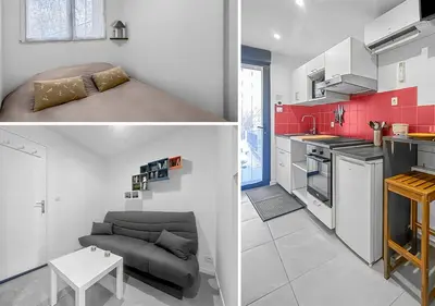 Cuisine ou kitchenette dans l'établissement Le Petit Torcieu