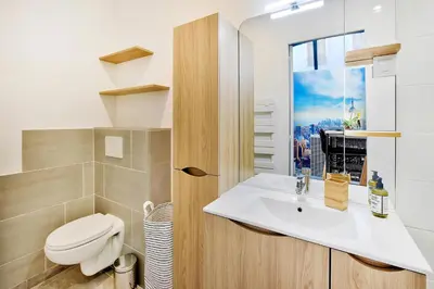 Salle de bains dans l'établissement Le somptueux saint-clair