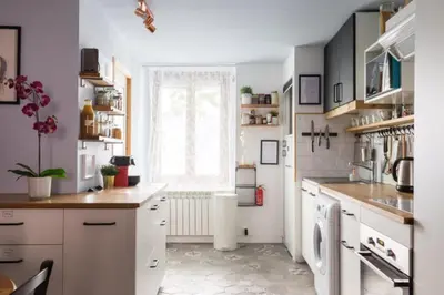 Cuisine ou kitchenette dans l'établissement Charming two-bedroom duplex Saxe Gambetta