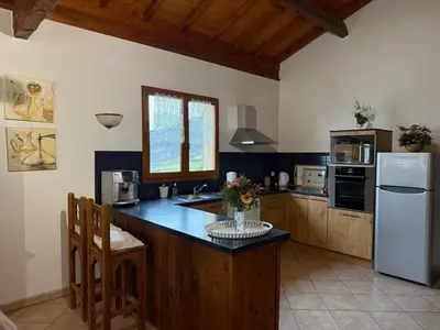 Cuisine ou kitchenette dans l'établissement le Mirador