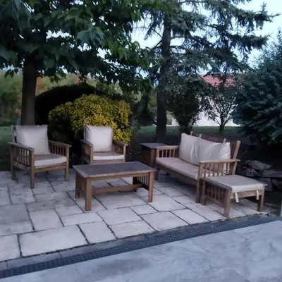 Jardin de l'établissement Chambre dans un écrin de verdure