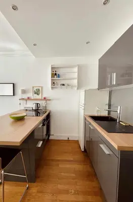Cuisine ou kitchenette dans l'établissement Lovely bright cocoon - Hyper center de Lyon