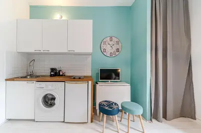 Cuisine ou kitchenette dans l'établissement Le Berliet - Cosy Studio Near Maison de la Danse
