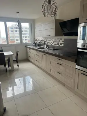 Cuisine ou kitchenette dans l'établissement Moderne 3 Pièces proche métro et tram
