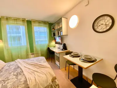 Un ou plusieurs lits dans un hébergement de l'établissement L'Hermès - Wifi - Parking - Netflix