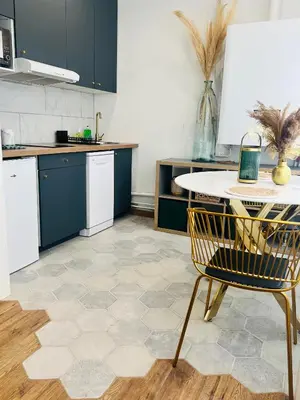 Cuisine ou kitchenette dans l'établissement Détente, Spa et Parking privé