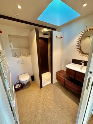 Salle de bains dans l'établissement gîte Moulette
