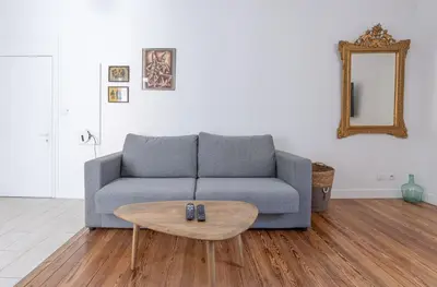 Coin salon dans l'établissement Appartement moderne , trevoux centre historique