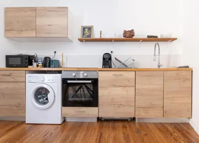 Cuisine ou kitchenette dans l'établissement Appartement moderne , trevoux centre historique