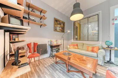 Coin salon dans l'établissement Le Garden City - Bel appartement avec jardin privé