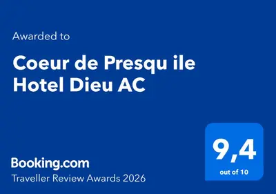 Certificat, récompense, panneau ou autre document affiché dans l'établissement Cœur Presqu'île Appartement spacieux AC