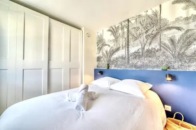 Un ou plusieurs lits dans un hébergement de l'établissement Le Verde - Ravissant appartement cosy