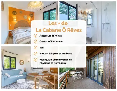 Un ou plusieurs lits dans un hébergement de l'établissement La Cabane Ô Rêves