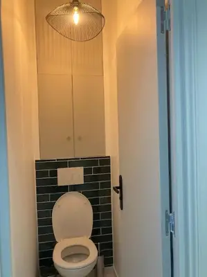 Salle de bains dans l'établissement Appartement totalement rénové 4 couchage proche Lyon
