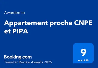 Certificat, récompense, panneau ou autre document affiché dans l'établissement Appartement proche CNPE et PIPA