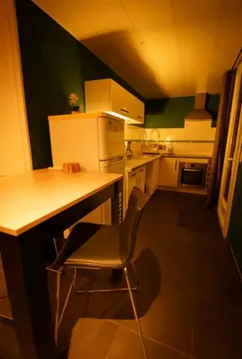 Cuisine ou kitchenette dans l'établissement Studio Cosy, jardin privatif