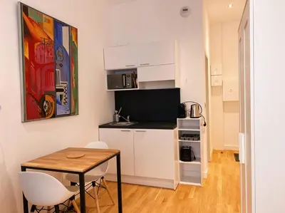 Cuisine ou kitchenette dans l'établissement Le Petit Lyonnais - Coeur de Lyon - 2 pers.