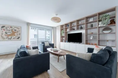 Télévision ou salle de divertissement dans l'établissement Le cinquième ciel - 75m2 avec garage privé