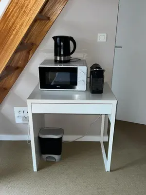 Cuisine ou kitchenette dans l'établissement Chambre Serenity