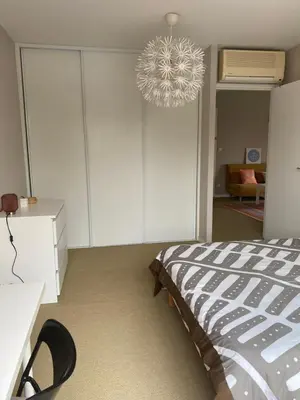 Un ou plusieurs lits dans un hébergement de l'établissement Chambre Serenity