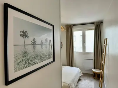 Un ou plusieurs lits dans un hébergement de l'établissement Suite Mendoza - Appartement 4 personnes - Check in h24 & Wifi