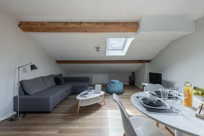 Coin salon dans l'établissement Le Jarente - Appt pour 2 centre de Lyon