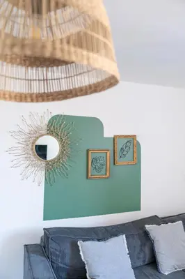 Coin salon dans l'établissement Duplex proche bord de Saône