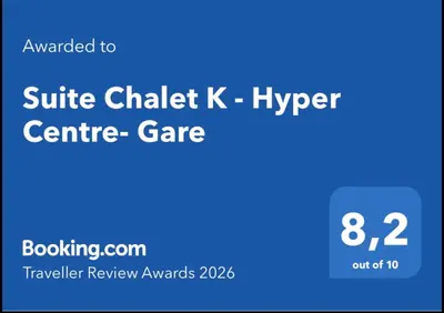 Certificat, récompense, panneau ou autre document affiché dans l'établissement Suite Chalet K - Hyper Centre- Gare