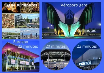 Plan de l'établissement Cosy 152 proche aéroport -gare-groupama stadium-lyon