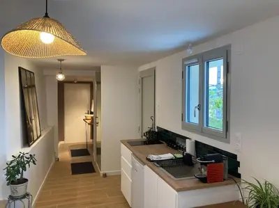 Cuisine ou kitchenette dans l'établissement Jacuzzi avec vue exceptionnelle