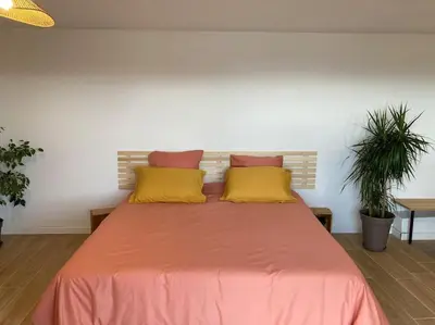 Un ou plusieurs lits dans un hébergement de l'établissement Jacuzzi avec vue exceptionnelle