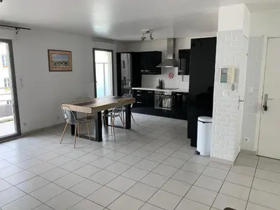 Cuisine ou kitchenette dans l'établissement Lafayette Part-Dieu